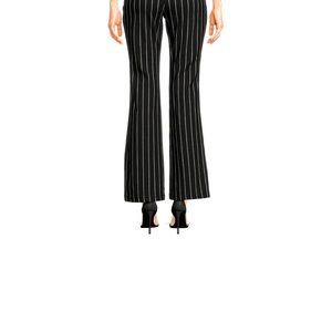Midrise, striped black and white flare pants